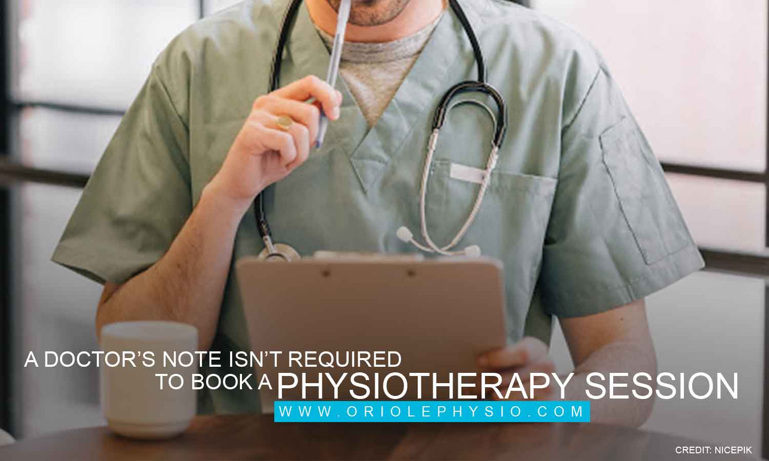A doctor’s note isn’t required to book a physiotherapy session