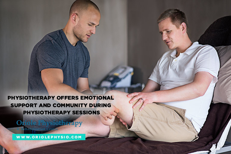 Physiotherapy offers emotional support and community during physiotherapy sessions